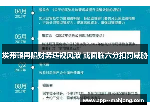 埃弗顿再陷财务违规风波 或面临六分扣罚威胁
